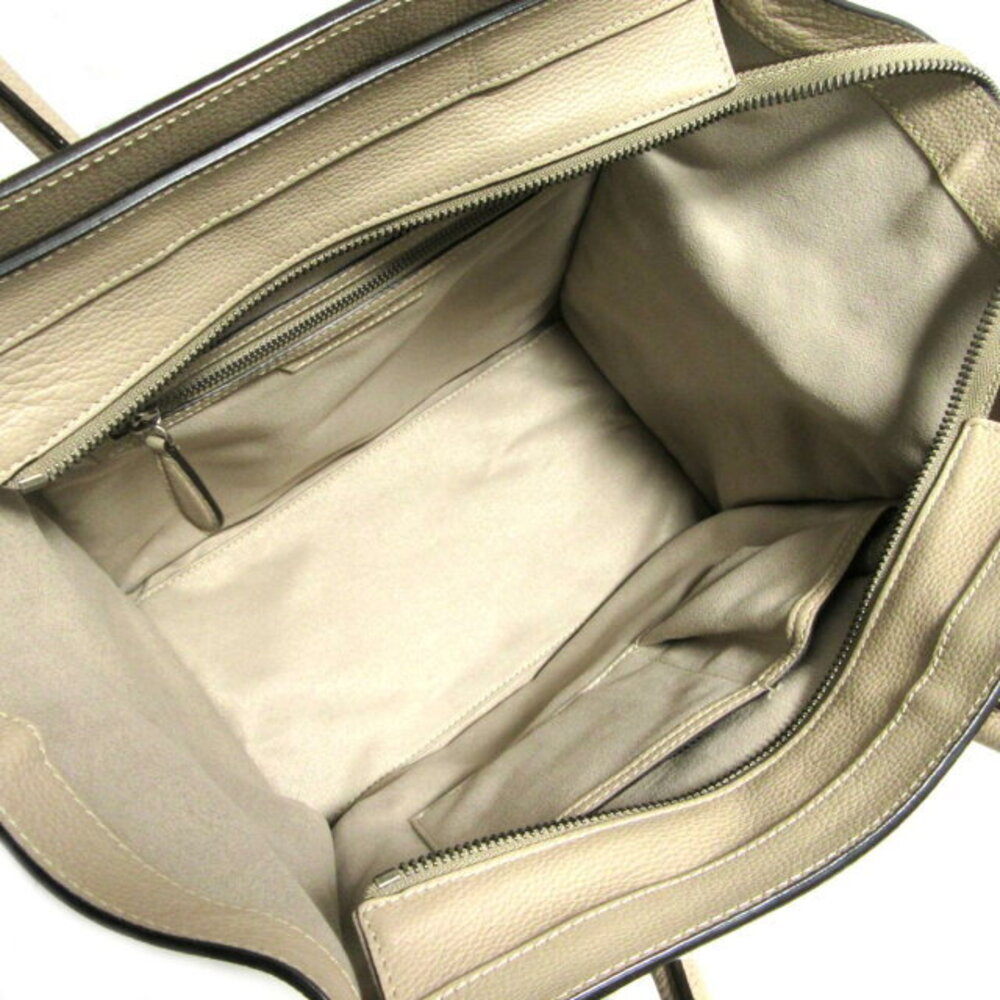 Celine Luggage Shopper Handbag Leather Gray Beige Bag - Picture 5 of 16